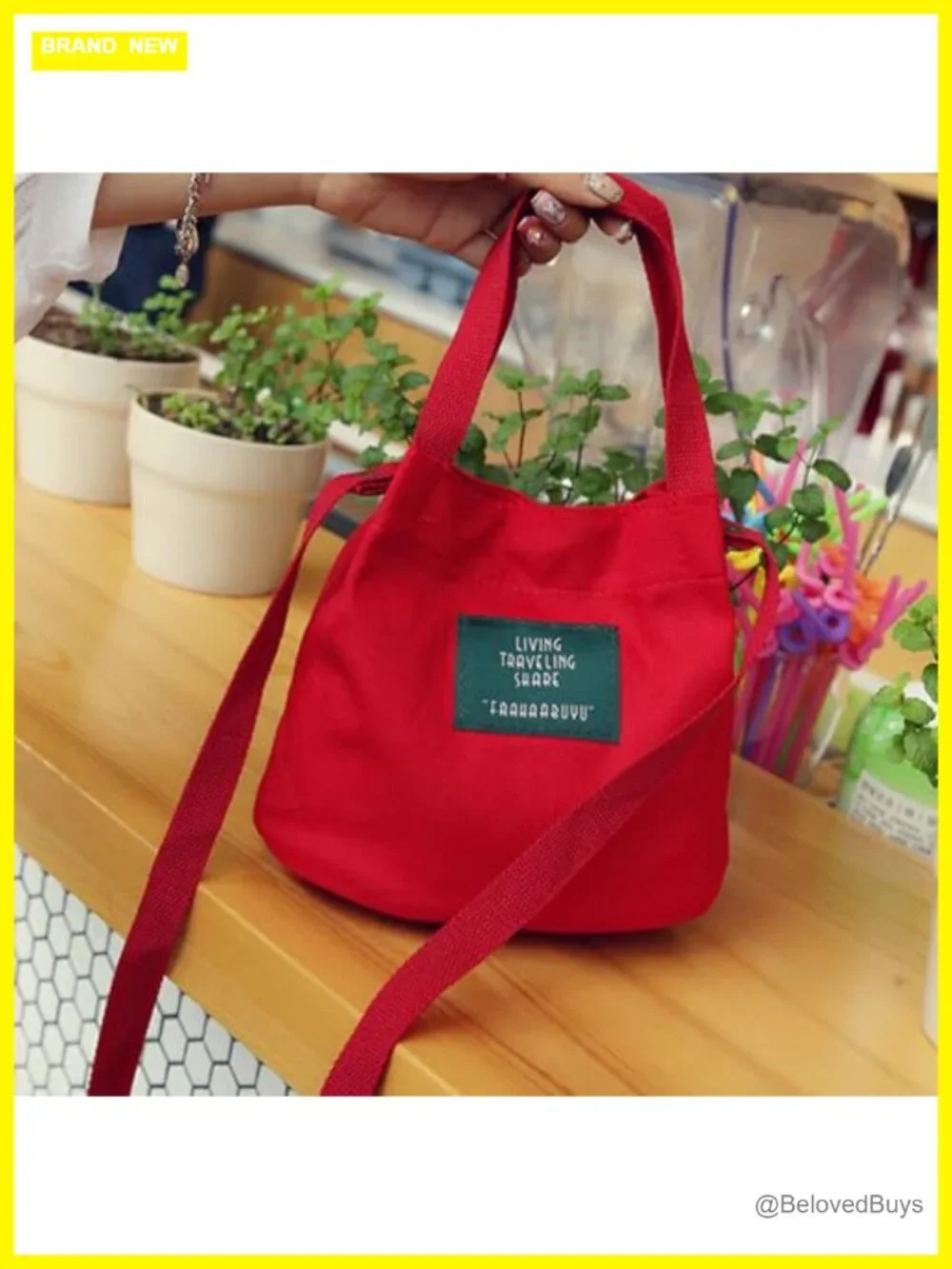 Large Canvas Tote Handbag Crossbody Shoulder Bag